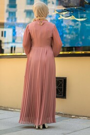 Powder Pink Hijab Dress 2411PD - 2