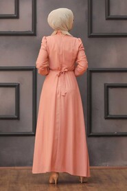 Powder Pink Hijab Dress 2734PD - 2