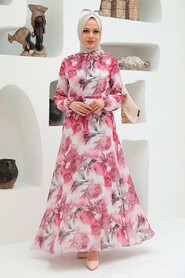 Powder Pink Hijab Dress 279051PD - 1