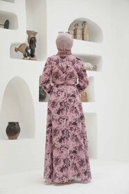 Powder Pink Hijab Dress 279055PD - 2