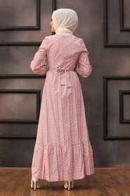 Powder Pink Hijab Dress 28480PD - 2