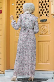 Powder Pink Hijab Dress 29630PD - 2