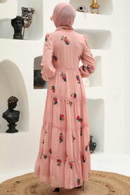 Powder Pink Hijab Dress 32810PD - 6