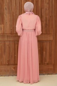 Powder Pink Hijab Dress 3358PD - 2