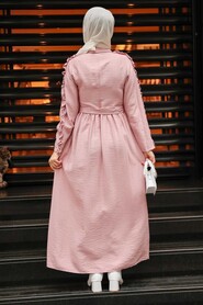 Powder Pink Hijab Dress 3434PD - 3
