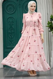 Powder Pink Hijab Dress 35720PD - 2