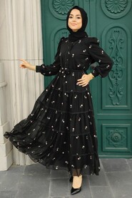 Powder Pink Hijab Dress 35721PD - 1