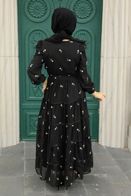 Powder Pink Hijab Dress 35721PD - 3