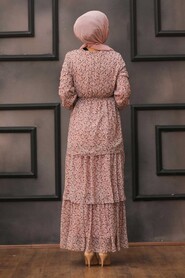 Powder Pink Hijab Dress 53470PD - 2