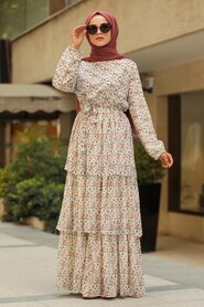 Powder Pink Hijab Dress 53472PD - 1