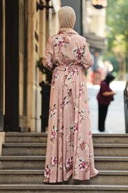 Powder Pink Hijab Dress 53495PD - 2