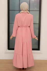 Powder Pink Hijab Dress 5720PD - 3