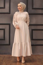 Powder Pink Hijab Dress 6325PD - 1