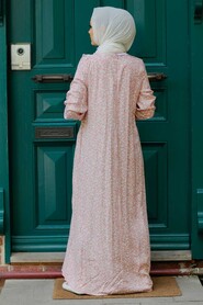 Powder Pink Hijab Dress 7660PD - 2