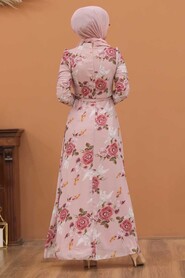 Powder Pink Hijab Dress 815406PD - 2