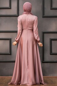  Long Powder Pink Muslim Prom Dress 25130PD - 3