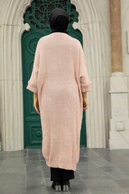 Powder Pink Hijab Knitwear Cardigan 4182PD - 6