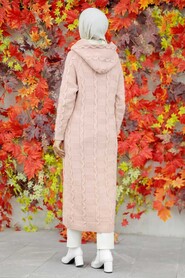Powder Pink Hijab Knitwear Cardigan 70201PD - 6
