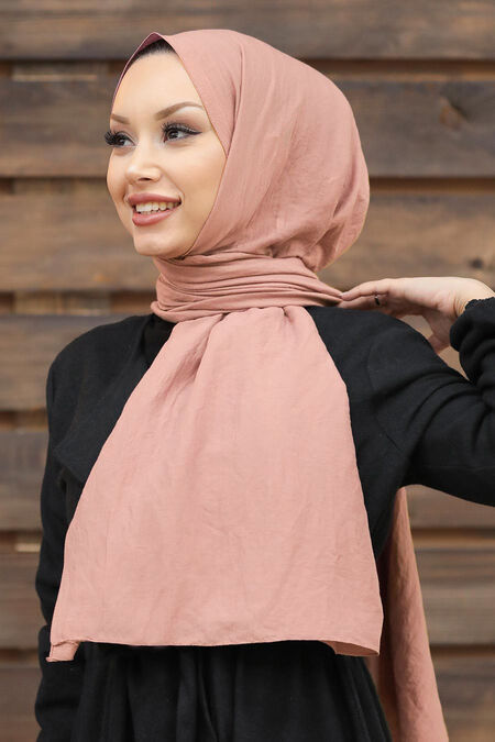 Powder Pink Hijab Shawl 5099PD - NEVA STYLE