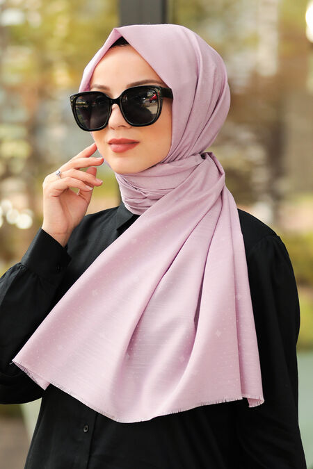 Powder Pink Hijab Shawl 7529PD - NEVA STYLE