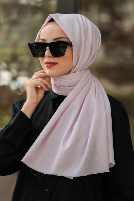 Powder Pink Hijab Shawl 7530PD - NEVA STYLE