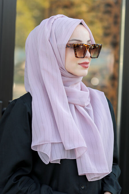 Powder Pink Hijab Shawl 7549PD - NEVA STYLE
