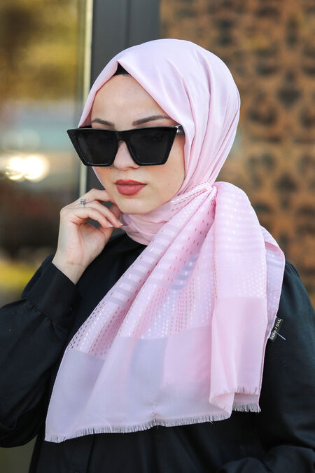 Powder Pink Hijab Shawl 7560PD - NEVA STYLE