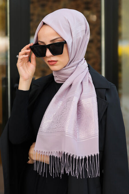 Powder Pink Hijab Shawl 7562PD - NEVA STYLE