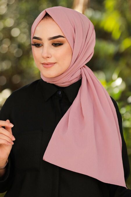Powder Pink Hijab Shawl 7563PD - NEVA STYLE