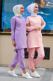 Powder Pink Hijab Suit 5741PD - 4