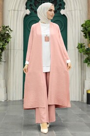 Powder Pink Hijab Triple Suit 5223PD - 2