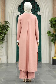 Powder Pink Hijab Triple Suit 5223PD - 3