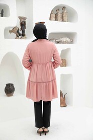 Powder Pink Hijab Tunic 12291PD - 2