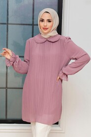 Powder Pink Hijab Tunic 20621PD - 1