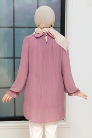 Powder Pink Hijab Tunic 20621PD - 3
