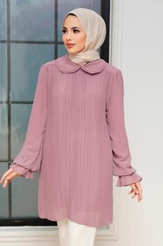 Powder Pink Hijab Tunic 20621PD - 2