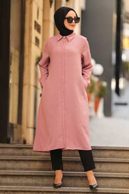 Powder Pink Hijab Tunic 2362PD - 1