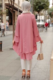 Powder Pink Hijab Tunic 2443PD - 3