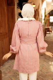 Powder Pink Hijab Tunic 40682PD - 3