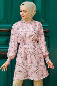 Powder Pink Hijab Tunic 5635PD - 2