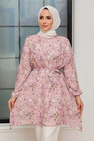 Powder Pink Hijab Tunic 5704PD - 1