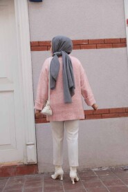 Powder Pink Knit Modest Sweater Tunic 87181PD - 4