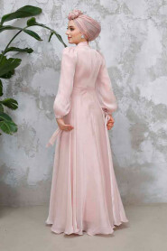Powder Pink Modest Evening Gown 4823PD - 6