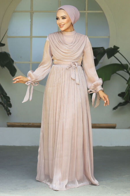 Powder Pink Modest Prom Dress 44591PD - Neva-style.com