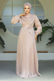 Powder Pink Modest Prom Dress 44591PD - 3