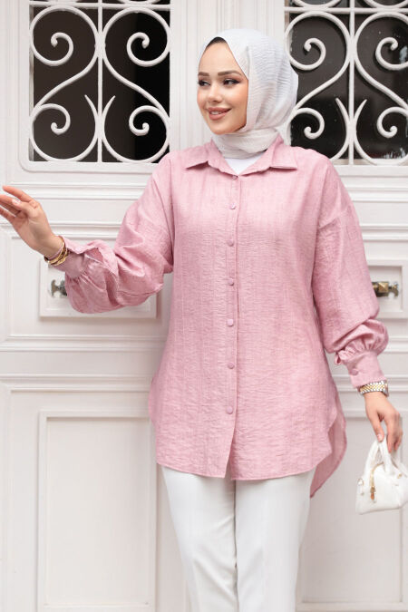 Powder Pink Modest Top 10113PD - NEVA STYLE