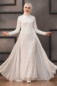  Plus Size White Modest Wedding Dress 90000B - 2