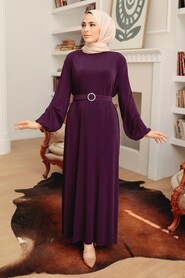 Purple Hijab Dress 10670MOR - 1