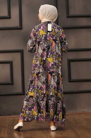 Purple Hijab Dress 21751MOR - 2