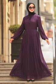 Purple Hijab Dress 2411MOR - 1